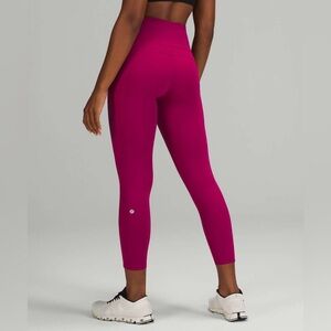 Lululemon Fast and Free High-Rise Crop 23"|Deep Fuschia| size 0